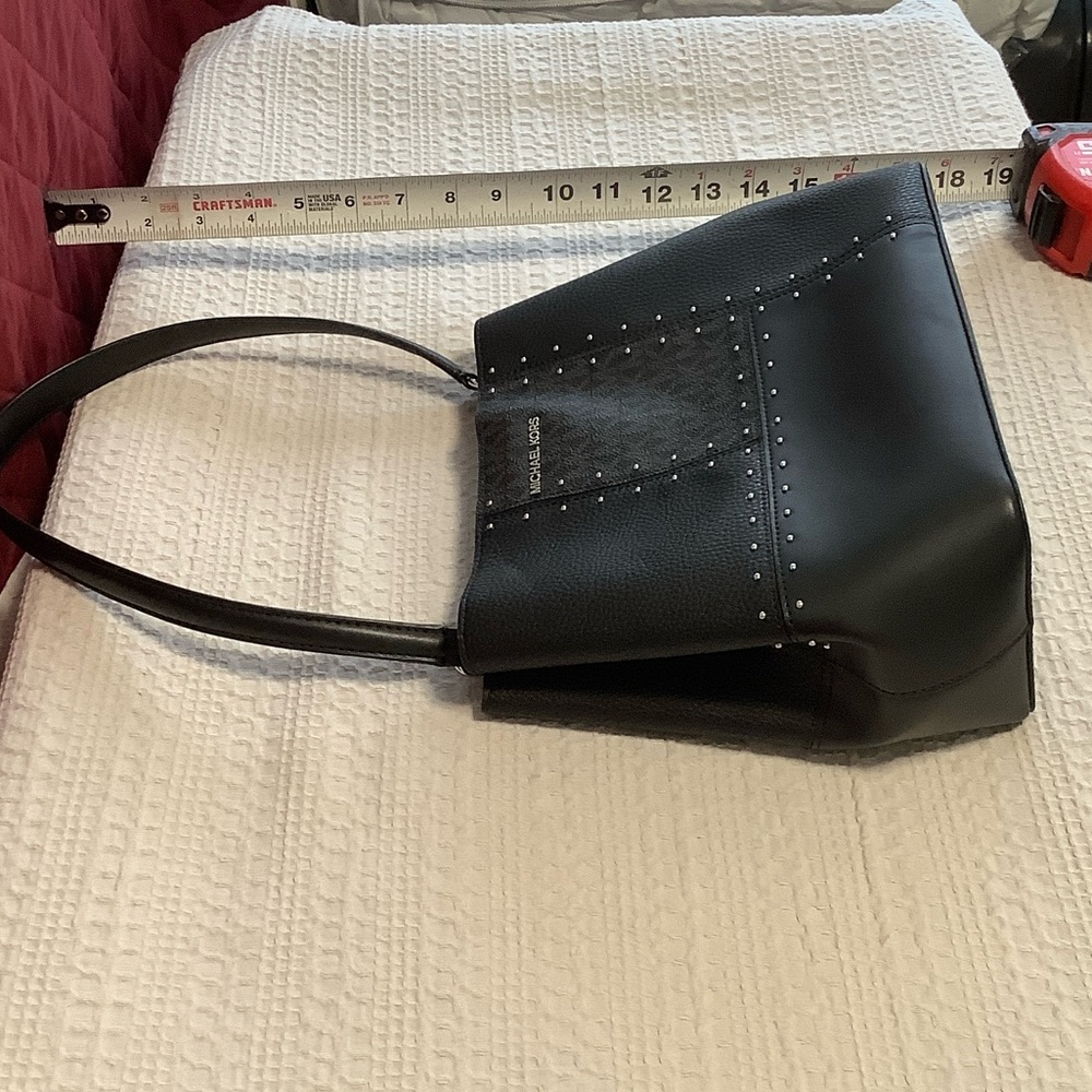 Michael Kors Prat Studded Patchwork Shoulder Bag - image 5